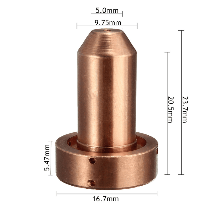 10Pcs Plasma Electrode Fit Cutter Consumables Spare Parts Tool for Thermal Dynamics SL60~SL100 - MRSLM