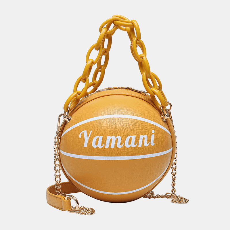 Women Basketball Football Chains Handbag Crossbody Bag Shoulder Bag - MRSLM