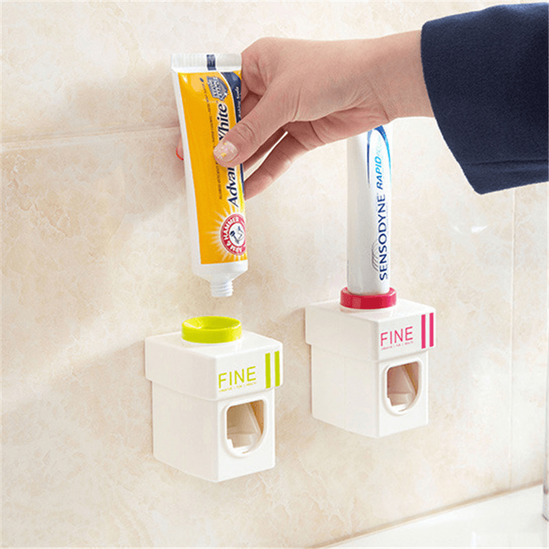 Honana BX-421 Wall Mounted Adhensive Toothpaste Squeezer Automatic Toothpaste Distributor - MRSLM