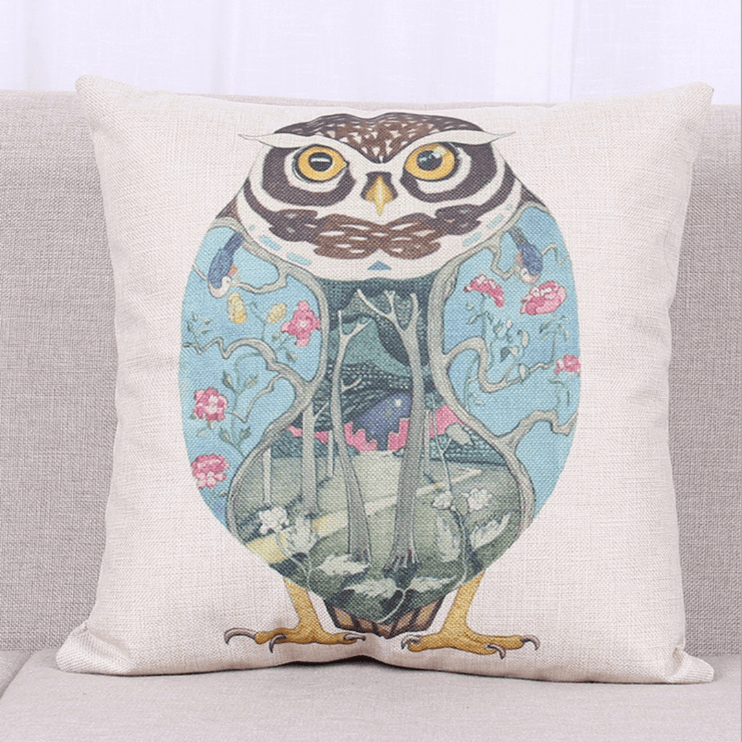 Fashion Animal Cotton Linen Throw Pillow Case Waist Cushion Cover Home Sofa Car Decor - MRSLM