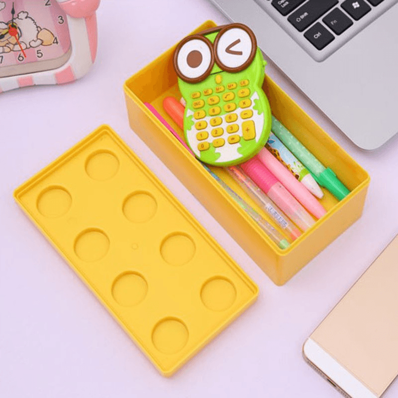 Mini Handy Plastic Jigsaw DIY Superposition Overlay TV Remote Control Cosmetic Bottles Storage Box - MRSLM