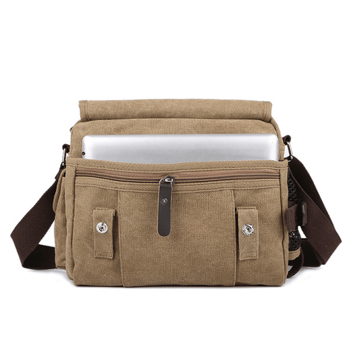 Canvas Outdoor Travel Leisure Shoulder Men Women Retro Capacity Crossbody Bag - MRSLM