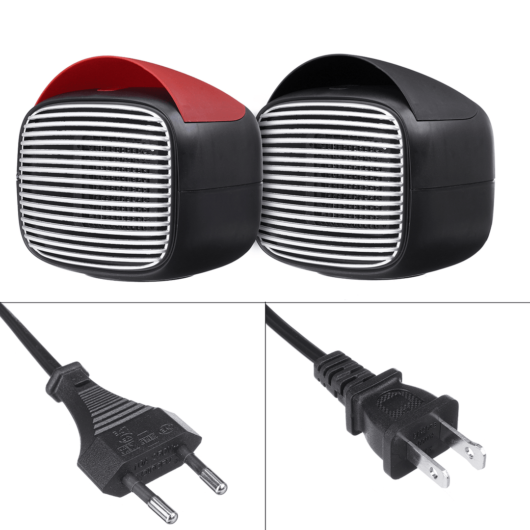 800W 110V/220V Mini Ceramic Electric Heater Home Office Space Heating Warm/Cold Fan Silent - MRSLM