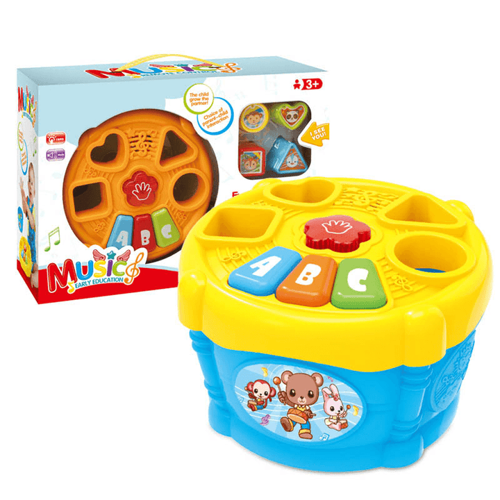 Children'S Storage Geometric Acousto-Optic Toy Drum - MRSLM