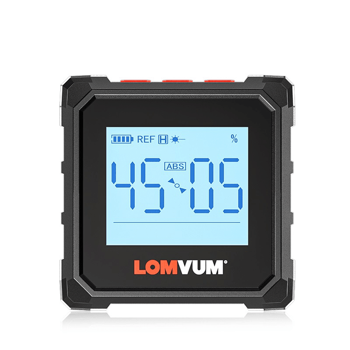 LOMUVM GR20 360° Mini Digital Protractor Laser High Precision Magnet Goniometer Inclinometer Universal Bevel Digital Level Angle Finder Angle Measurement Tool - MRSLM