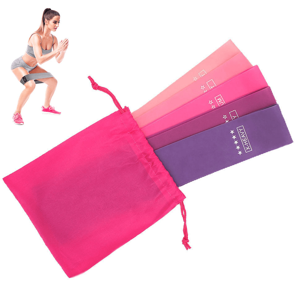 AOLIKES 5PCS 5-40Lbs Resistance Bands Training Fitness Gum Exercise Gym Strength Bands Pilate Sport Rubber Workout - MRSLM