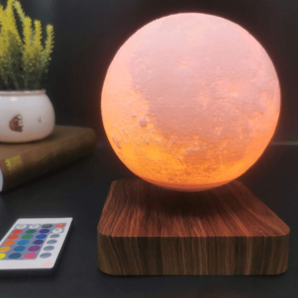 Magnetic Levitation LED Touch 3D Print Light Bedroom Moon Night Lamp Valentine'S Day Birthday Gifts Home Decoration Night Light - MRSLM