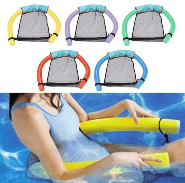 Summer Water Floating Chair Hammock Swimming Pool Seat Bed with Mesh Net Kickboard Lounge Chairs for Kid Adult Swimming Play Toys - MRSLM