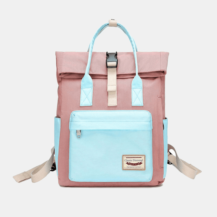 Women Canvas Casual Patchwork Backpack - MRSLM