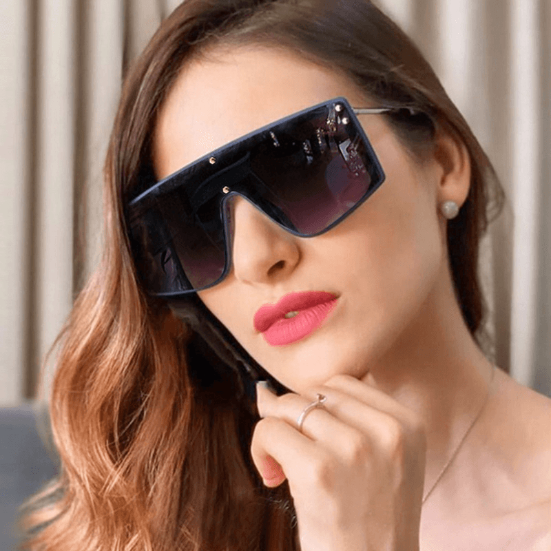 Trendy New Big Frame One-Piece Sunglasses Women - MRSLM