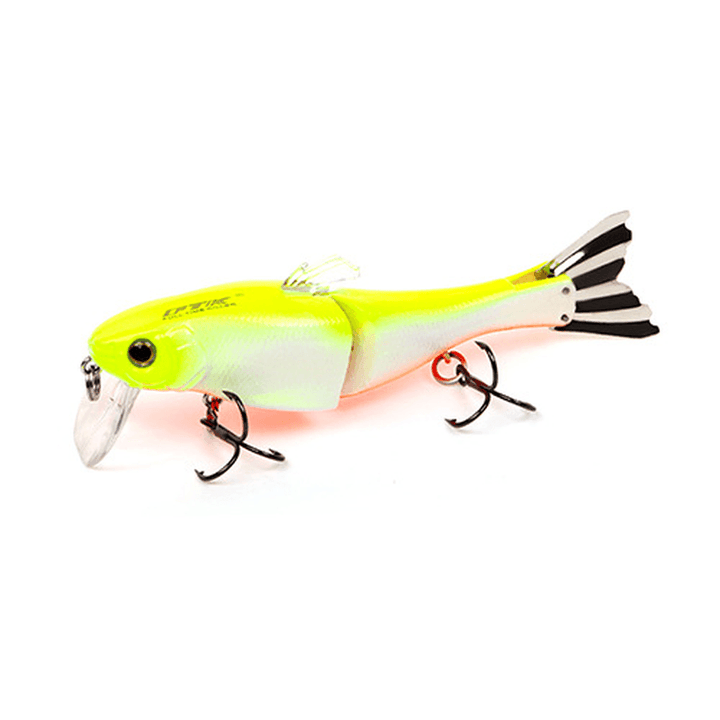 HF021 1Pc 95Mm 13G Minnow Fishing Lure Hard Bait 2 Sections Double Hook Luminous - MRSLM