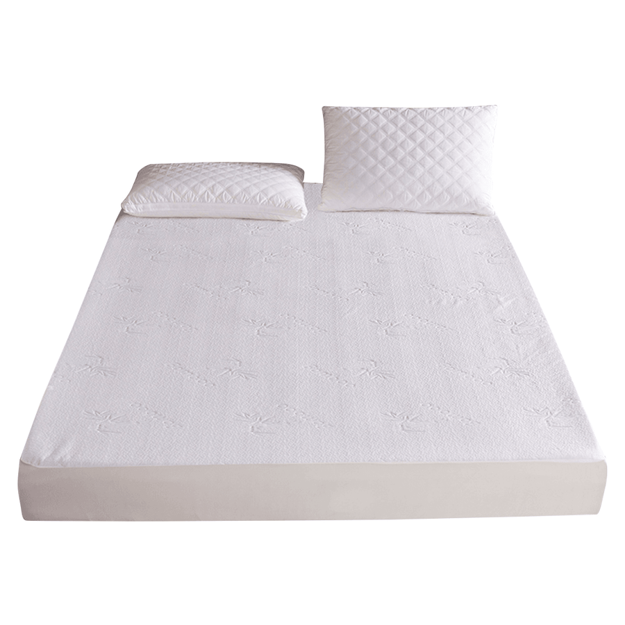 Waterproof Bamboo Jacquard Mattress Topper Protector Cover Pad Hypoallergenic Bedding Set - MRSLM