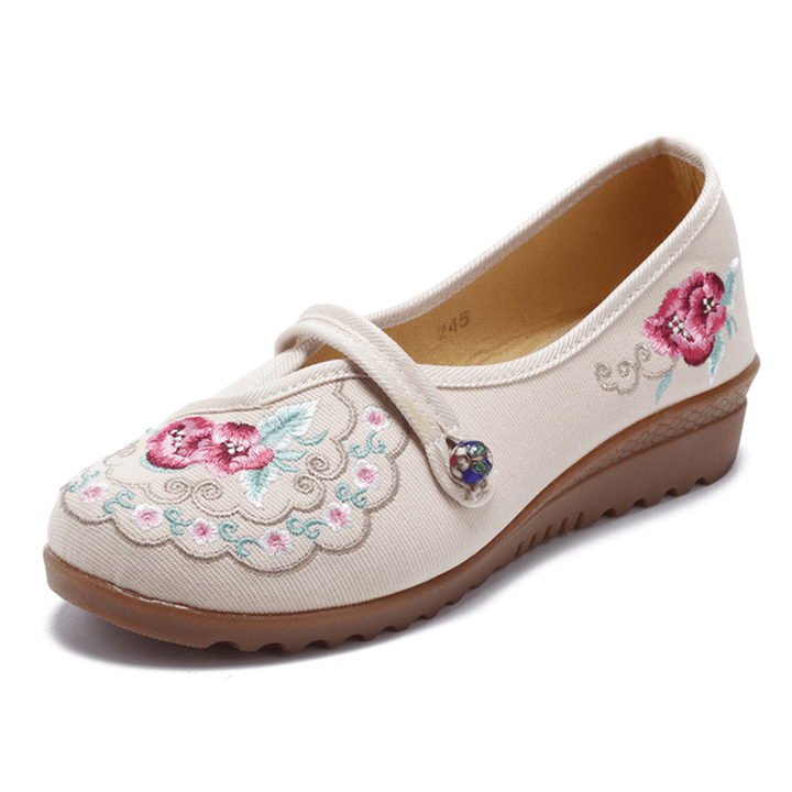 Flower Embroidery Comfortable Soft Flats - MRSLM