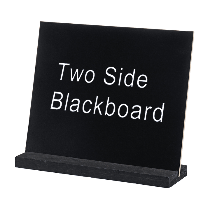 Blackboard Double Side Rustic Sign Message Board Cafe School with Base Stands - MRSLM