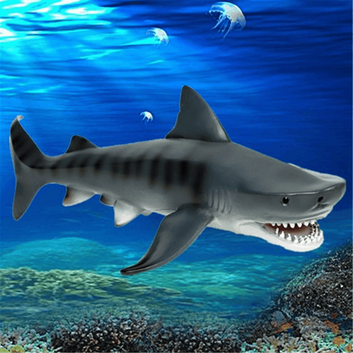 Shark Animal Model Simulation Marine Life PVC Shark Toys Children'S Adult Toys Gifts Decoration - MRSLM