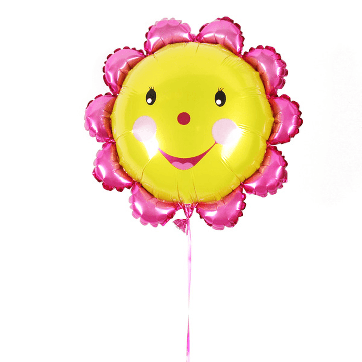 23 Inch Aluminum Foil Sunflower Balloon Smiling Face Balloons Birthday Party Decoration - MRSLM