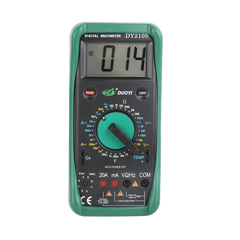 DUOYI DY2105 Multifunction Digital Multimeter Professional Multimetro Transistor Capacitor Temperature and Frequency Measurement - MRSLM