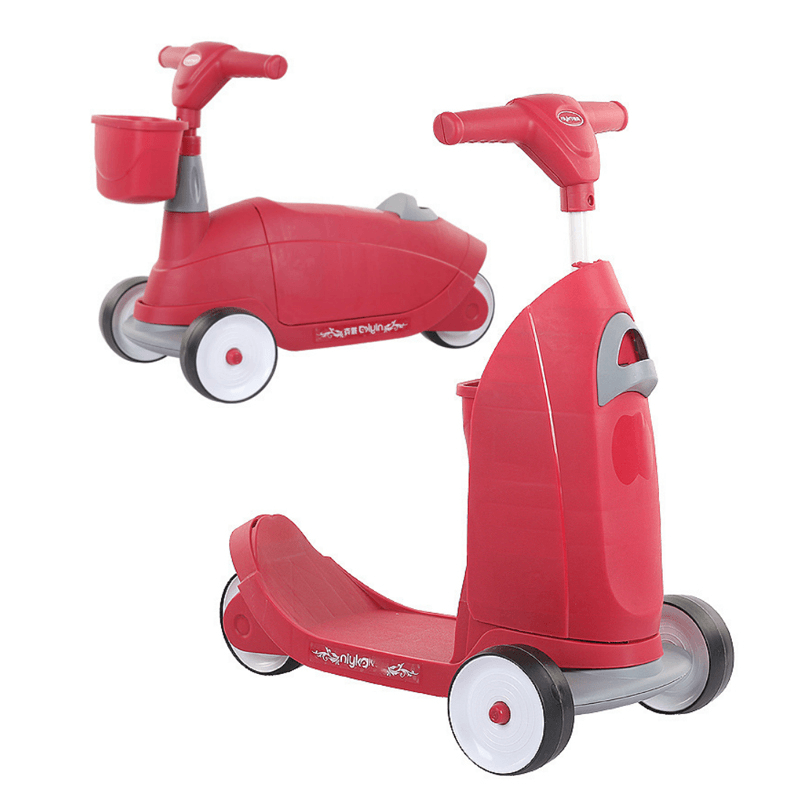 4.8CM Wide Shock-Absorbing Wheels Children'S Three-Wheeled Scooter ABS Plastic Limit 30 ° Children Bike - MRSLM