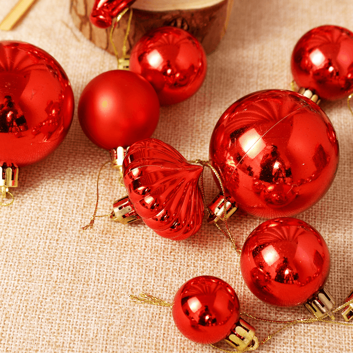 30 Pcs/Set Glitter Christmas Tree Ball Baubles Colorful for Xmas Party Home Garden Christmas Decoration Supplies - MRSLM