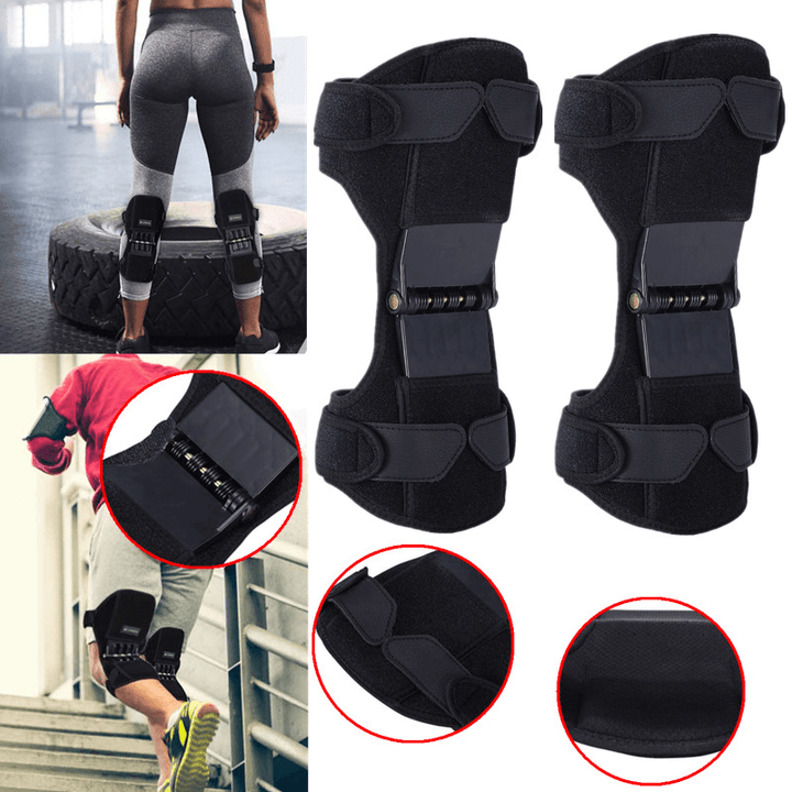 KALOAD 1 Pair Upgraded Knee Protection Booster Breathable Joint Brace Knee Pad Mountaineering Squat Protector - MRSLM