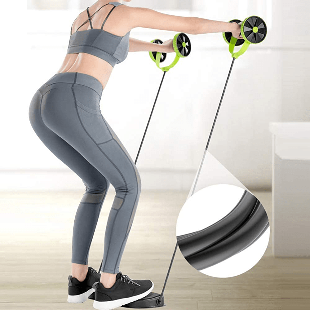 Multi-Function Home Abdominal Wheel Roller Arm Waist Leg Muscle Trainer Fitness Exercise Tools - MRSLM