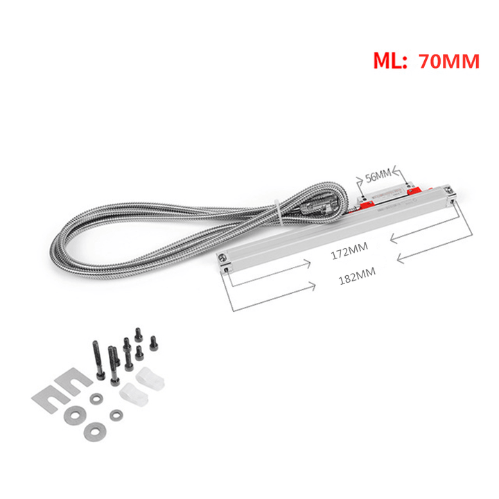 YIHAOGD KA500 5Μm TTL 70-520Mm Electronic Linear Scale Encoders Lathe Tool for 2/3 Axis Grating CNC Milling Digital Readout Display DRO - MRSLM