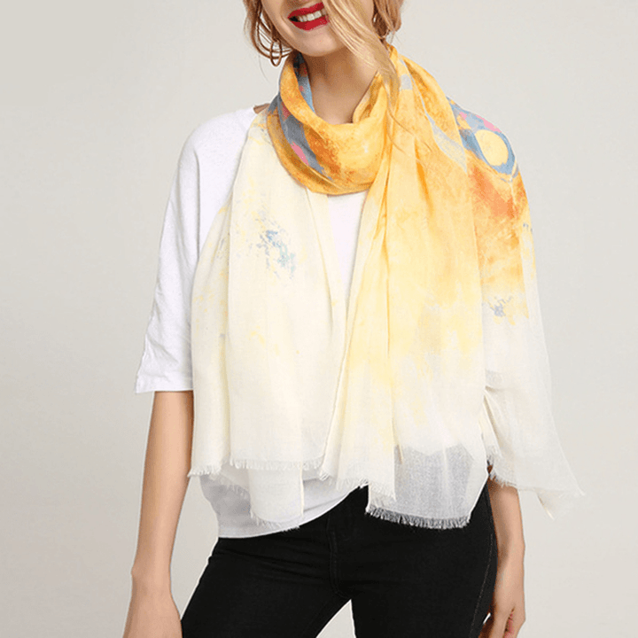 Women Fashion Printing Butterfly Scarf Beach Outdoor Shawl - MRSLM