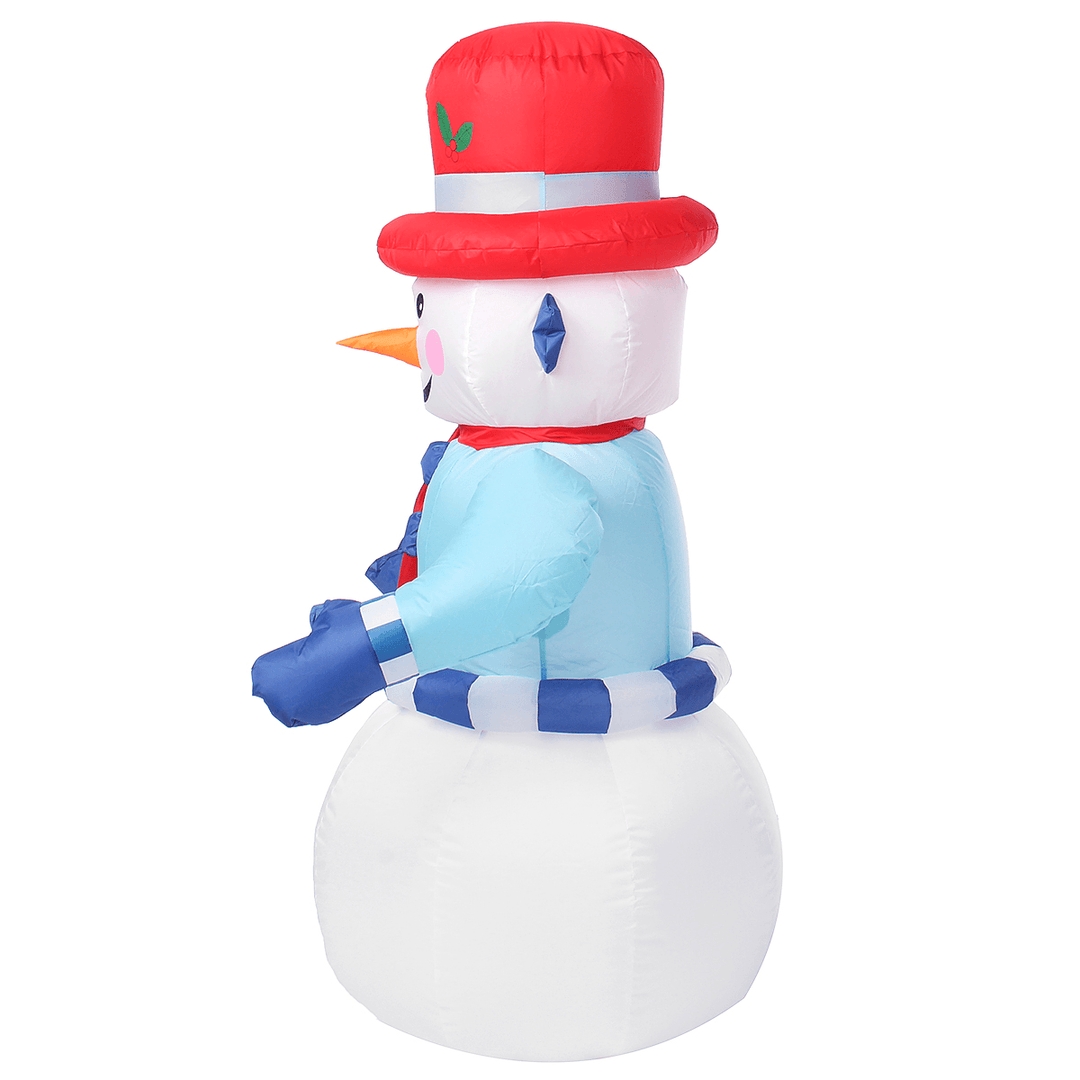 8FT LED Christmas Inflatable Snowman Halloween Outdoors Ornaments Shop Decoration - MRSLM