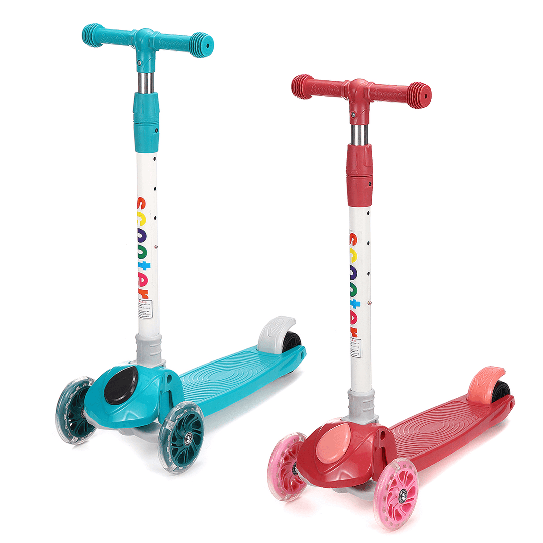 Kid Scooter Adjustable Height with 3 Luminous Wheel for 2-7 Years Old Children Gift - MRSLM