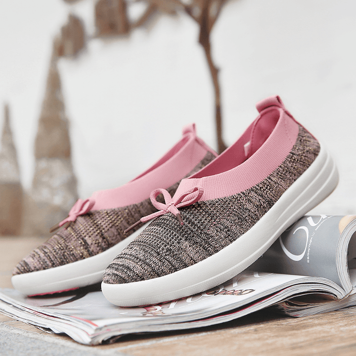 Women Breathable Knitting Outdoor Flats - MRSLM