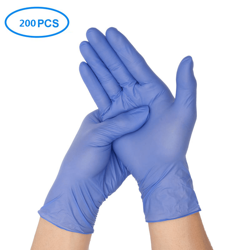 Yongbaoli 200*Pcs Disposable Nitrile BBQ Gloves Waterproof Protection Safety Glove Protect Tools - MRSLM