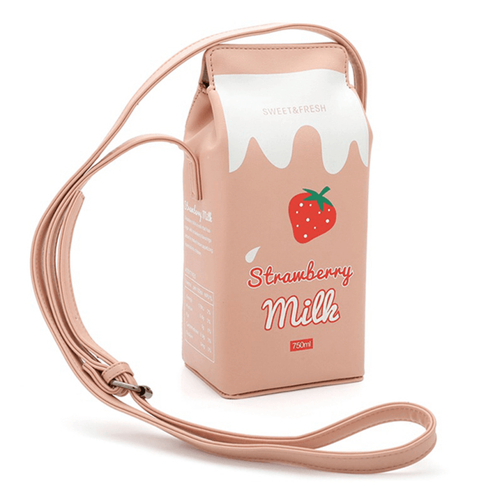 Women's Cute Milk Box Crossbody Bag: Fashionable and Casual Phone Bag - MRSLM