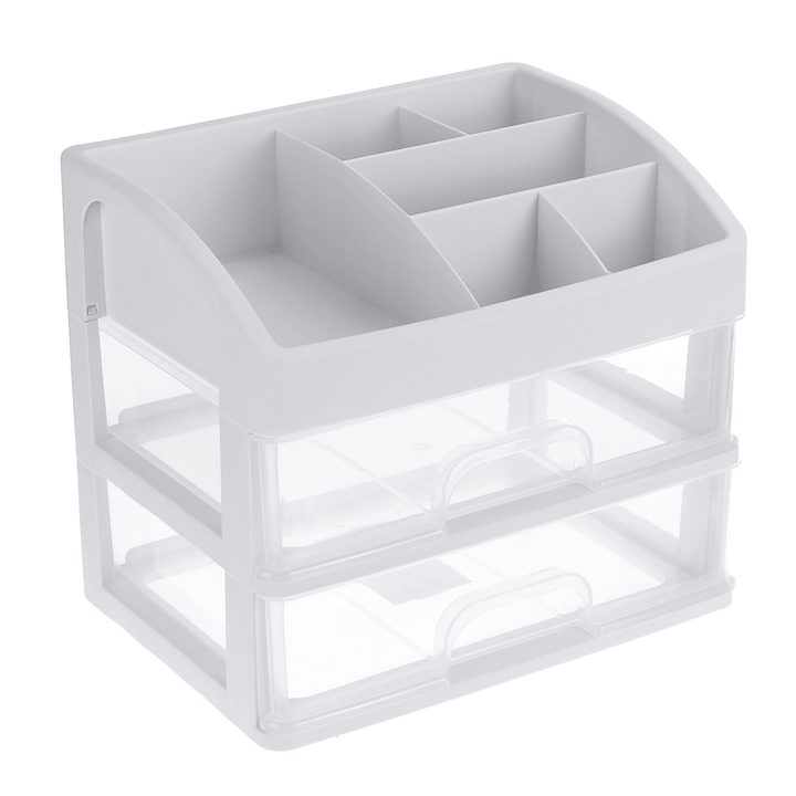 1/2/3 Layers Clear Desktop Comestics Makeup Storage Drawer Organizer Box Container - MRSLM