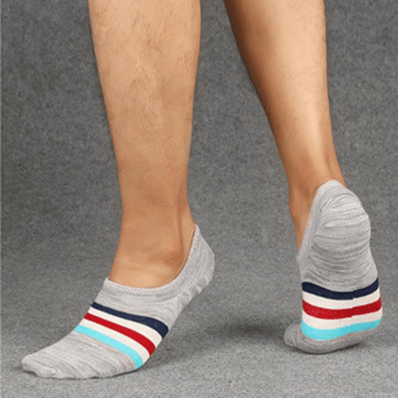 Men Combed Cotton Athletic Sock with Silicone Slip - MRSLM