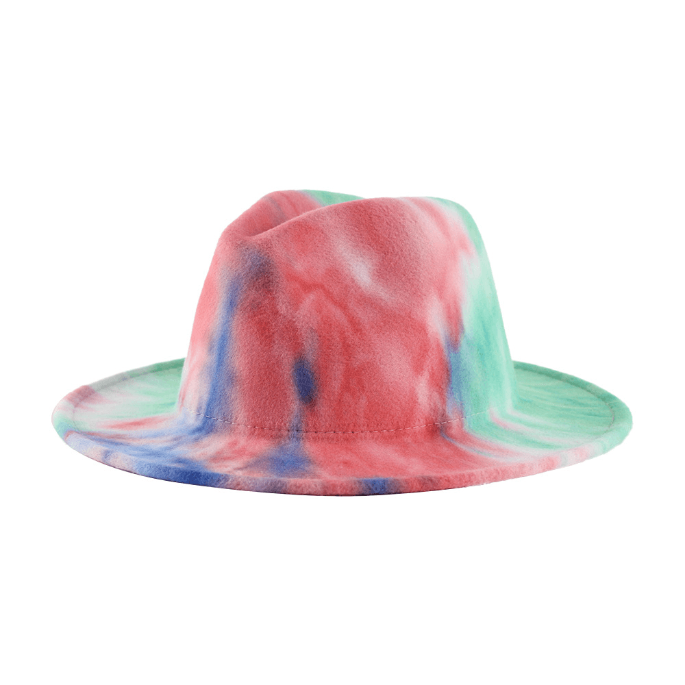 British Style Men and Women Double-Sided Tie-Dye Gradient Fashion Jazz Hat - MRSLM