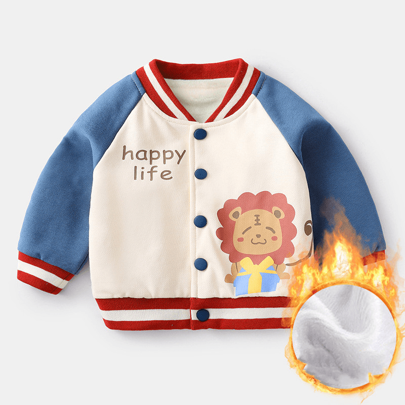 Baby Autumn and Winter plus Velvet Padded Cardigan - MRSLM