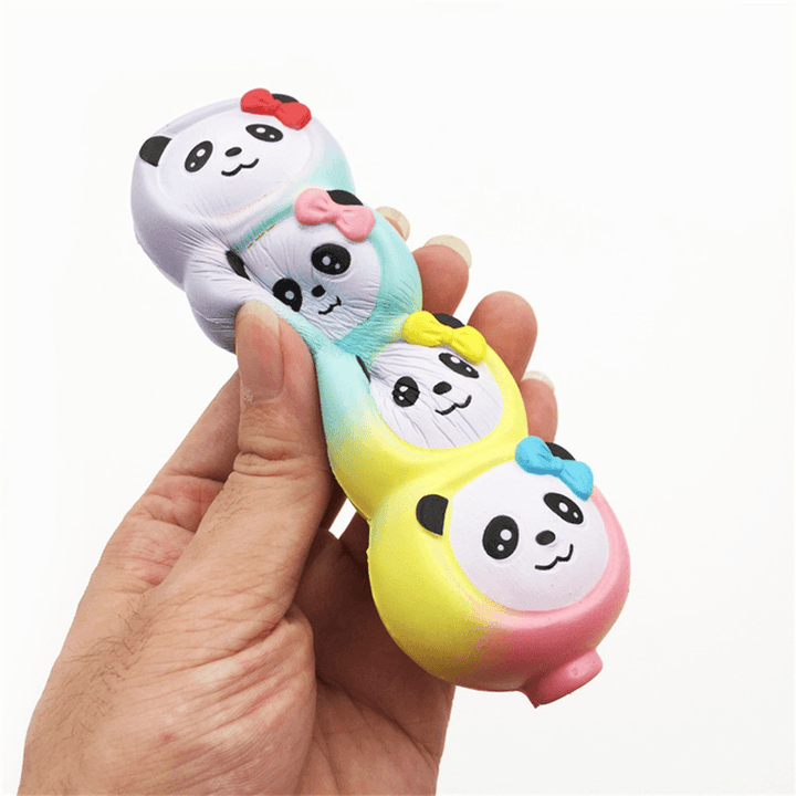 Squishyfun Rainbow Panda Candy Stick Squishy 15Cm Slow Rising with Packaging Collection Gift Toy - MRSLM