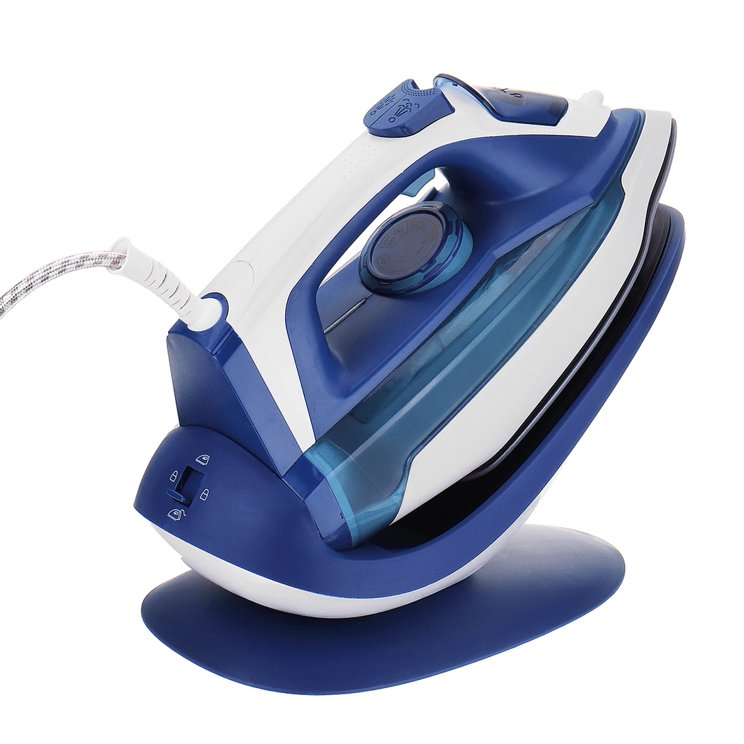 Electric Steam Iron with Charging Base 5 Level Temperature Control Overheat Protection Steam Clothes - MRSLM