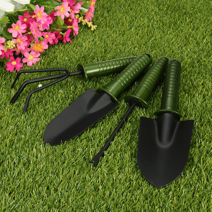 3/4Pcs Portable Gardening Tools Set Rake Fork Cultivator Trowel Kit Garden Tool - MRSLM