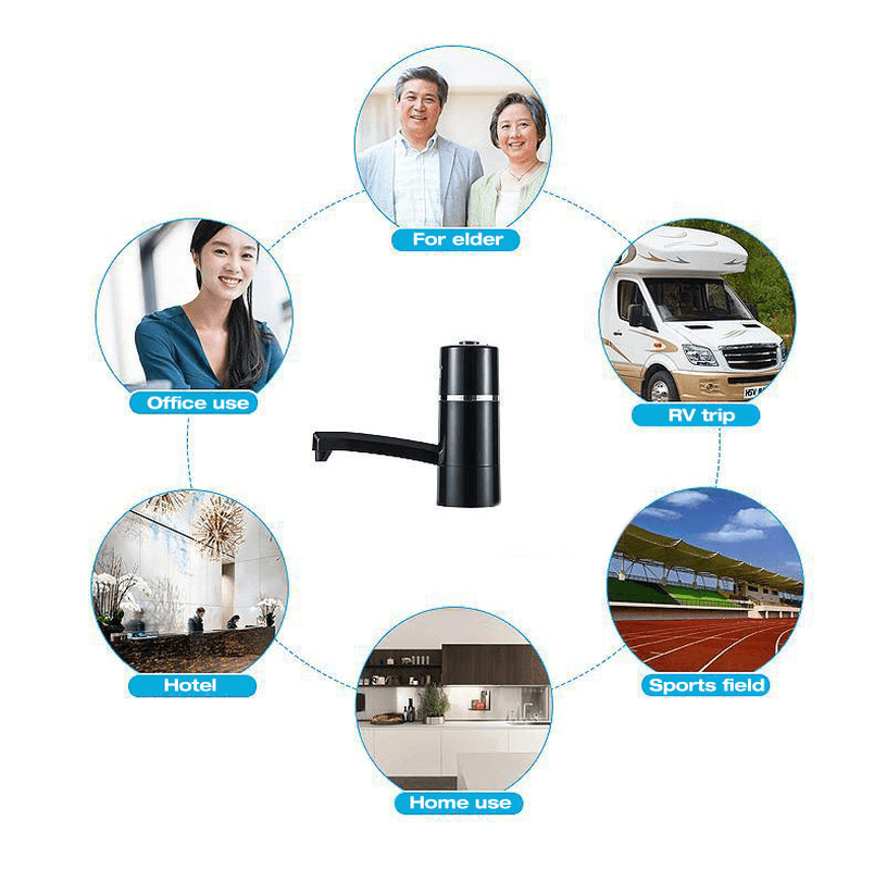 KC-EWP02 Electric Water Bottle Pump Dispenser Rechargeable Drinking Water Bottles Suction Unit - MRSLM