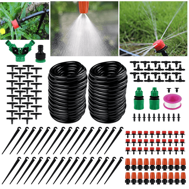 149Pcs DIY Micro Drip Irrigation System Garden Automatic Watering Kits with Adjustable Nozzles Courtyard Cooling Systerm - MRSLM