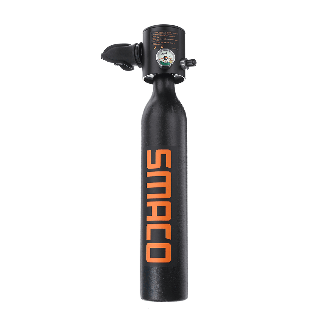 SMACO 0.5L Portable Diving Reserve Air Tank Set Hand Pump Oxygen Cylinder Mini Operated Pump Scuba Spare Air Tank Air Pump Storage Bag Oxygen Cylinder - MRSLM