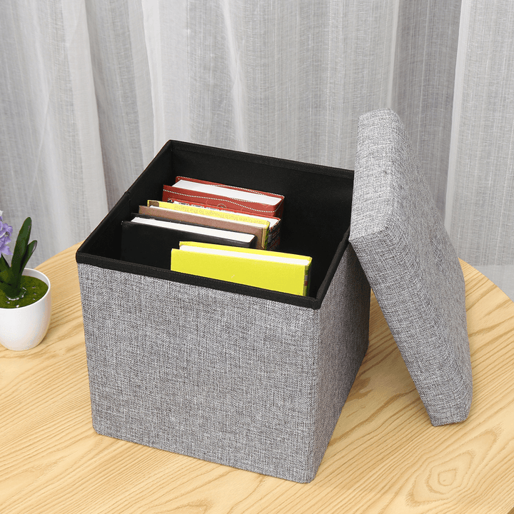 Multifunctional Foldable Fabric Storage Stool Books Toys Storage Box Small Sofa Minimalist Kid Folding Chair Foot Stool - MRSLM