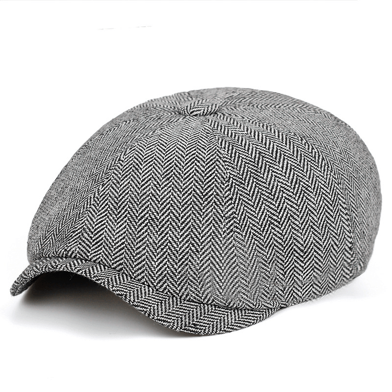 Men's and Women's Woolen Beret Casual Painter Hat European and American Octagonal Hat - MRSLM