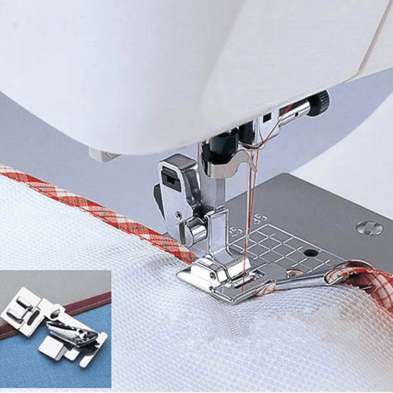 Household Sewing Machine Bias Tape Binder Metal Presser Foot Accessories for Brother Singer Janome - MRSLM