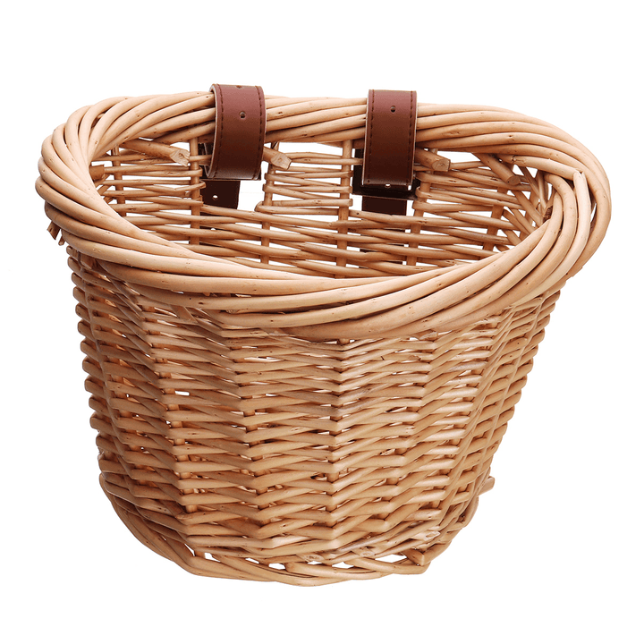 Travel Carry Bag Carrier Bike Wicker Bicycle Front Basket Bike Basket Dog Cat Pet Seat Carrier - MRSLM