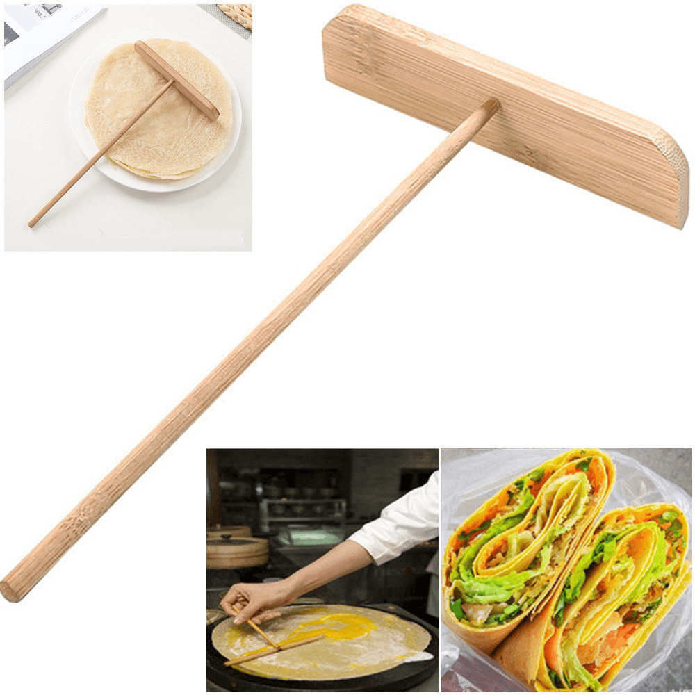 Specialty Crepe Maker Pancake Batter Wooden Spreader Stick Pancake Scraper Home Frying Pan Kitchen Tool DIY Restaurant Canteen Special Kitchen Supplies - MRSLM