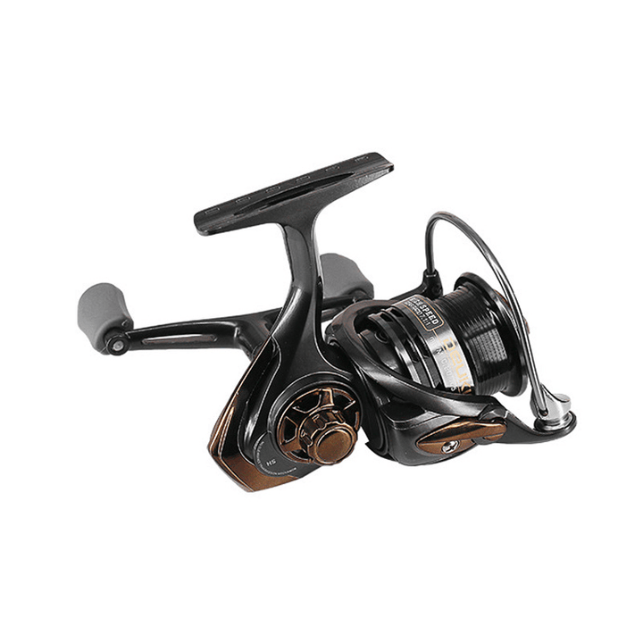 DEUKIO 7.1:1 Speed Ratio 5+1BB Double Grip Swing Arm Spinning Reel Fishing Reel Shallow Line Cup Metal Line Cup - MRSLM