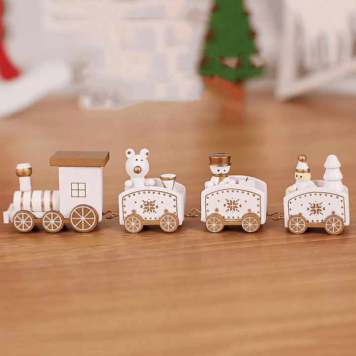 Wooden Train Children Kindergarten Holiday Christmas Gifts - MRSLM