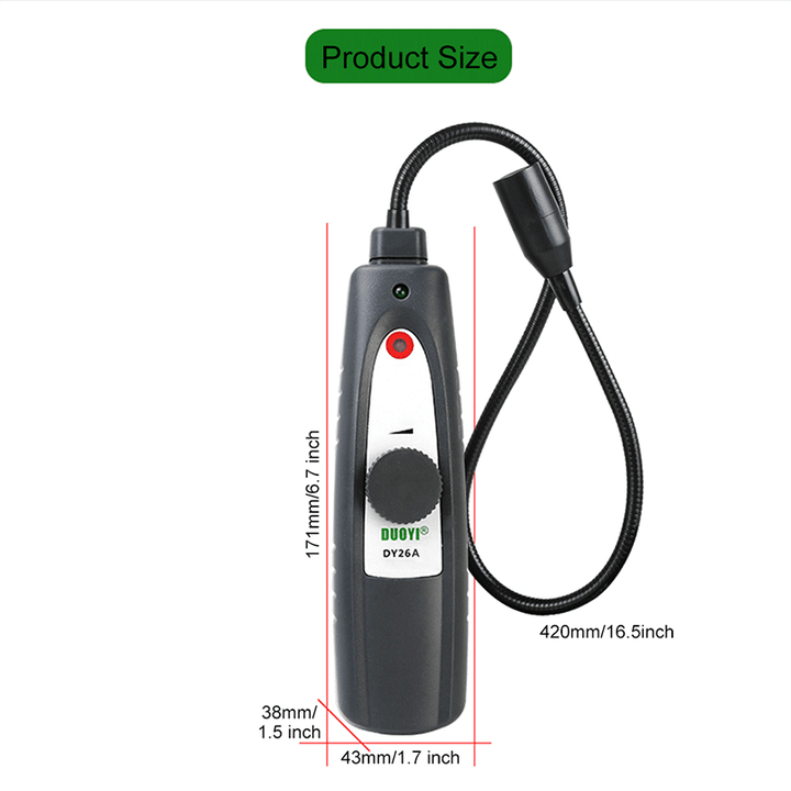 DUOYI DY26A Ultrasonic Leak Detector Tool Gas Water Leak Pressure Vacuum Probes Ultrasonic Transmitter Flaw Detector Stethoscope - MRSLM